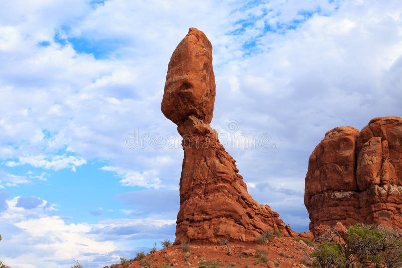 Balanced rock, Arches National Park, Utah. Red rocks stock photo Balanced rock, Arches National Park, Utah. Red rocks stock photo