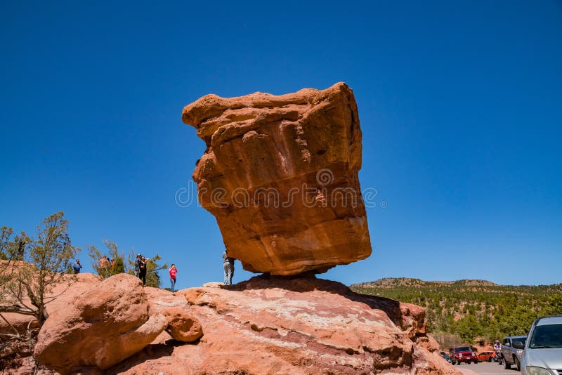 Balanced Rock Of The Famous Garden Of The Gods Stock Photo Image