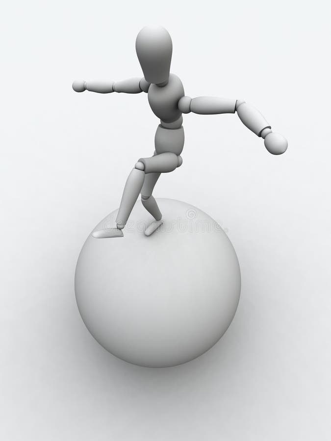 Balancing 2 stock illustration