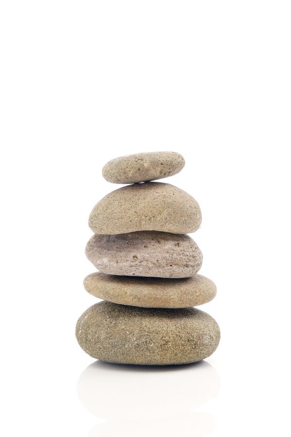 Balancing of pebbles royalty free stock photography