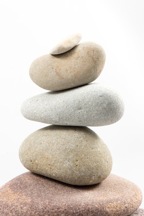 Balancing Stones Isolated On White Background Stock Image Image of