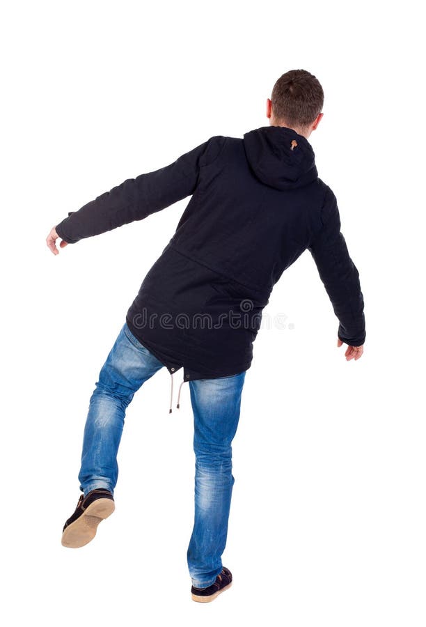 Balancing Young Man. or Dodge the Falling . Stock Image - Image of ...
