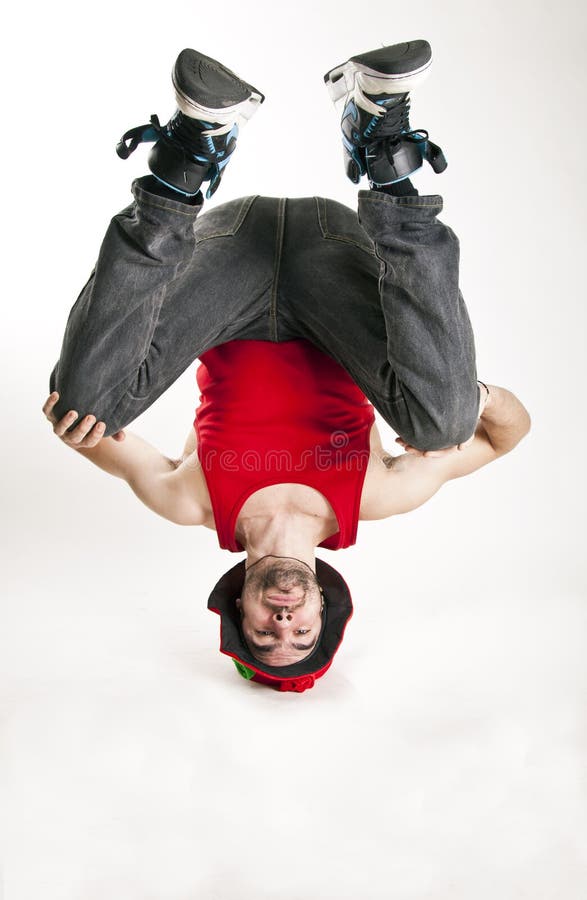 Head det bboy stativ royaltyfri fotografi