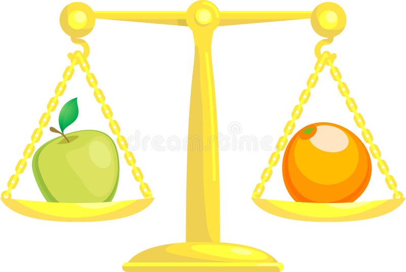 Balançando ou comparando maçãs
