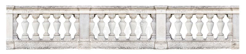 Balaustra barrocco isolata su fondo bianco immagine stock libera da diritti Balaustra barrocco isolata su fondo bianco immagine stock libera da diritti