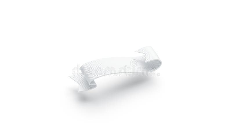 Balayage à banderole blanc vierge isolé, vue latérale illustration de vecteur
