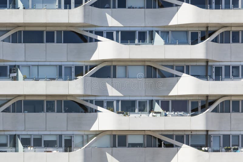 Balcons de l'immeuble résidentiel contemporain photo libre de droits