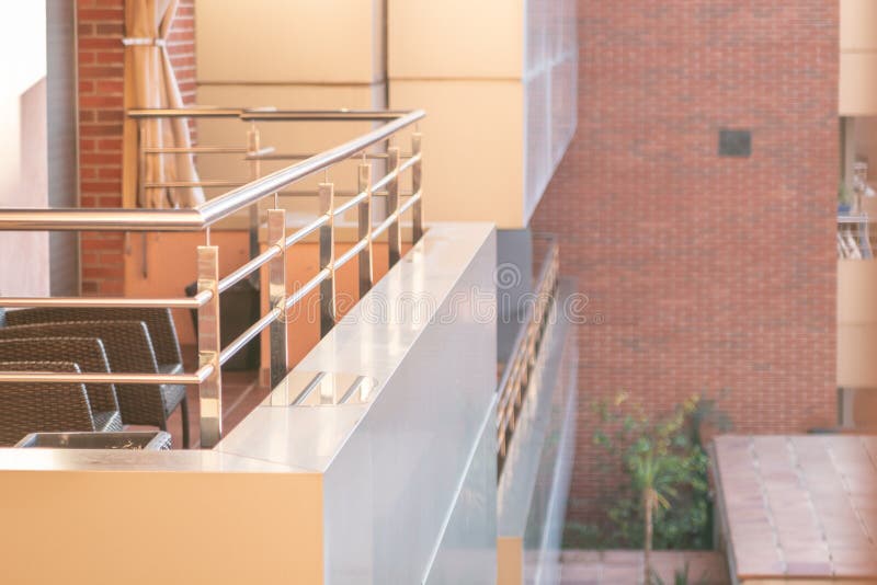 Balcony close up with a water puddle. Real state concept. Concrete fragment stock images, royalty-free photos and pictures