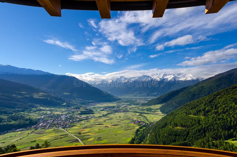 Balcony view in the Alps