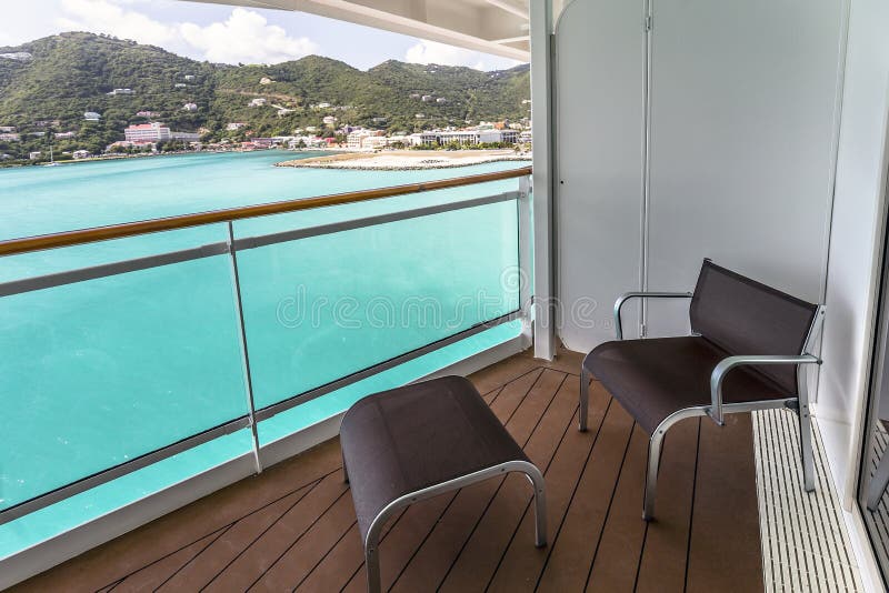 Balcony view on cruise ship