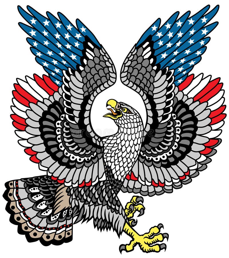 Patriotic Traditional Eagle Tattoo Idea