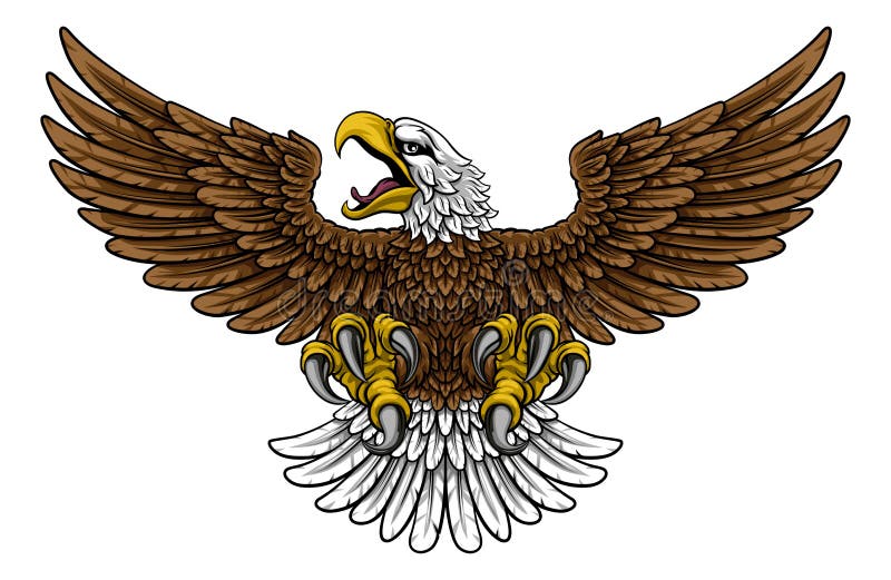 Bald Eagle Mascot stock vector. Illustration of drawing - 86287304