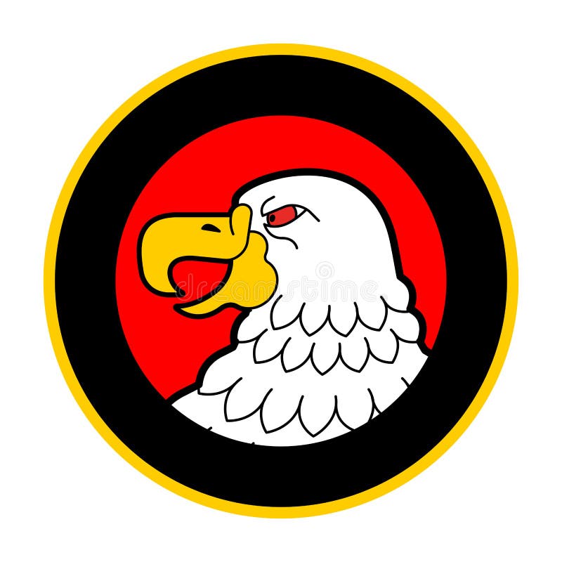 Bald Eagle Head in Circle Emblem. Predator Bird Symbol Stock Vector ...