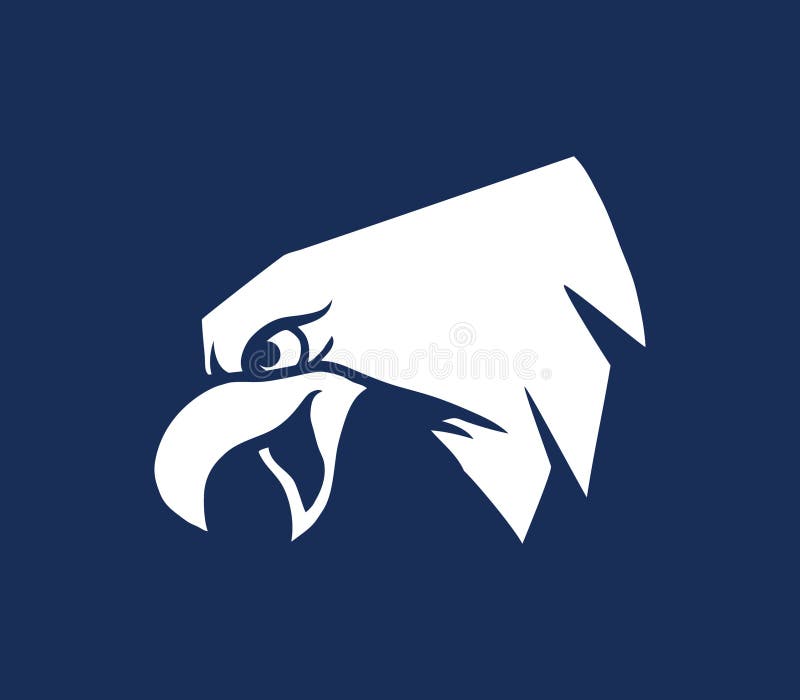 Eagle head silhouette logo design Royalty Free Vector Image