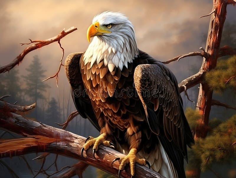 American Bald Eagle Mean Stock Illustrations – 46 American Bald Eagle