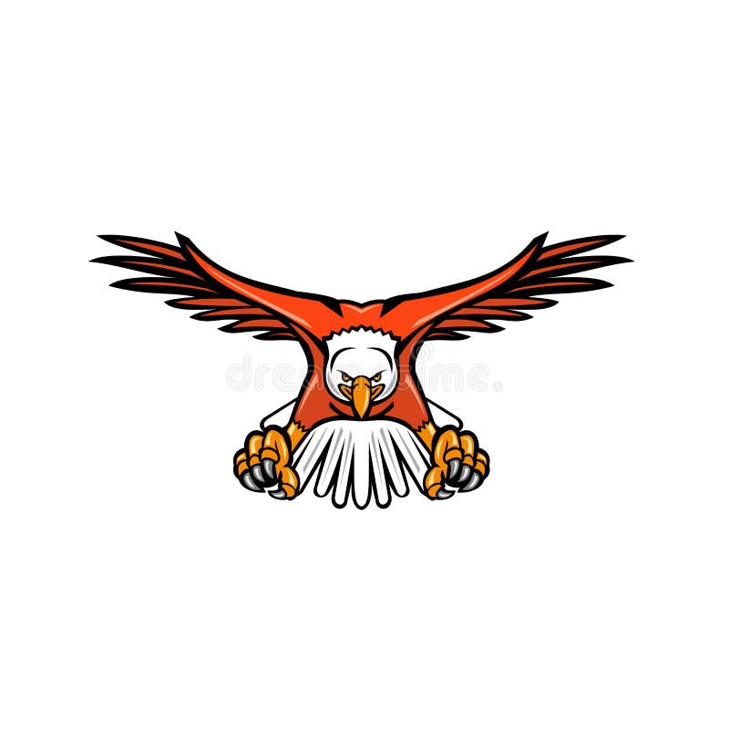 Bald Eagle Swooping Front Mascot