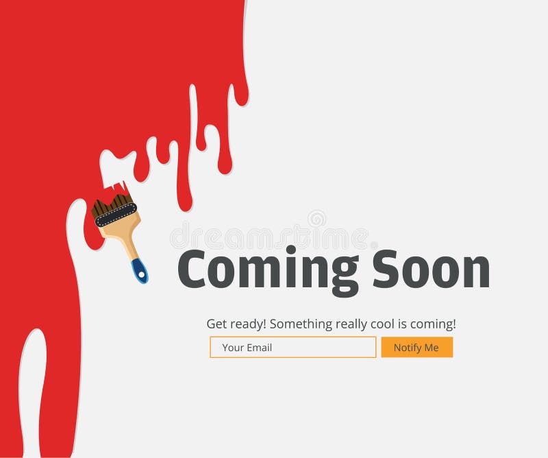 Bald kommen Website-Schablone Kommen bald Landungsseiten-Design vektor abbildung