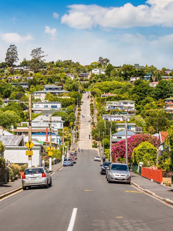 Baldwin Street, Dunedin, Otago, Neuseeland stockbild Baldwin Street, Dunedin, Otago, Neuseeland stockbild