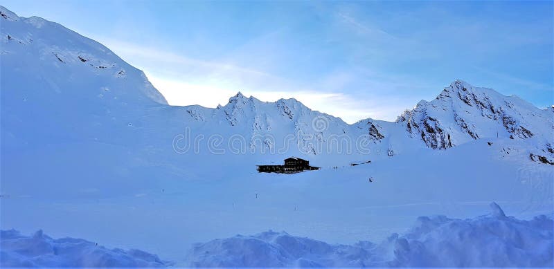 Balea chalet in the Fagaras mountain in winters