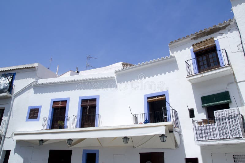 Balearic White Island Architecture Stock Image Image of