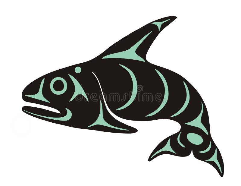 Totem de baleine d'orque illustration stock. Illustration du animal