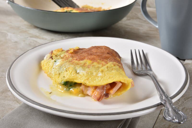 Baleronu i sera omlet obraz stock Baleronu i sera omlet obraz stock