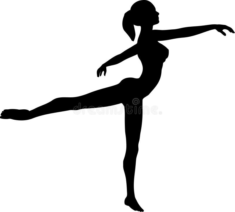 Silhouette of a ballet dancer. Silhouette of a ballet dancer