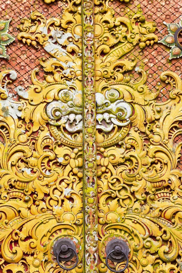 Bali batur cyzelowania danu drzwiowy pura ulun zdjęcia royalty free