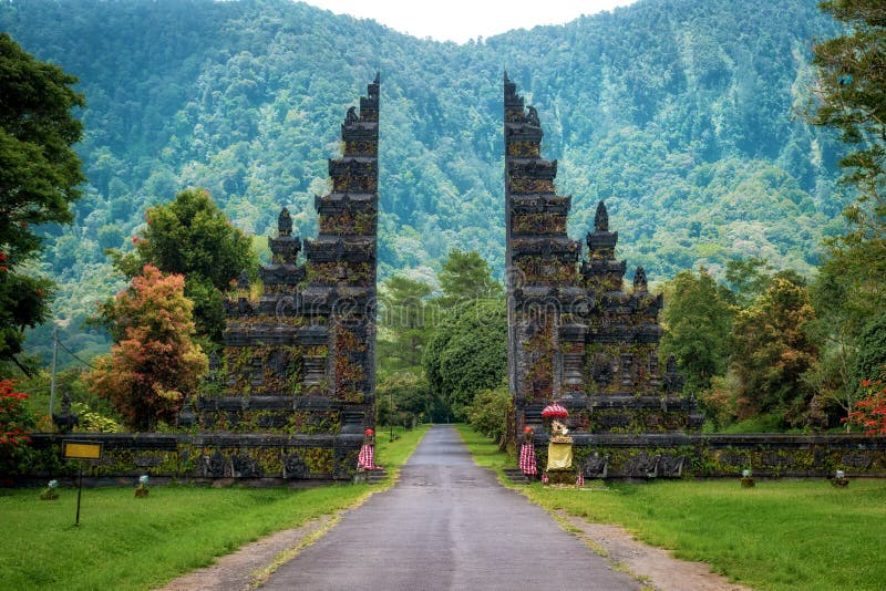Bali, Indonesia, Architectural Landmark Temple Gates in Northern Bali royalty free stock photo Bali, Indonesia, Architectural Landmark Temple Gates in Northern Bali royalty free stock photo