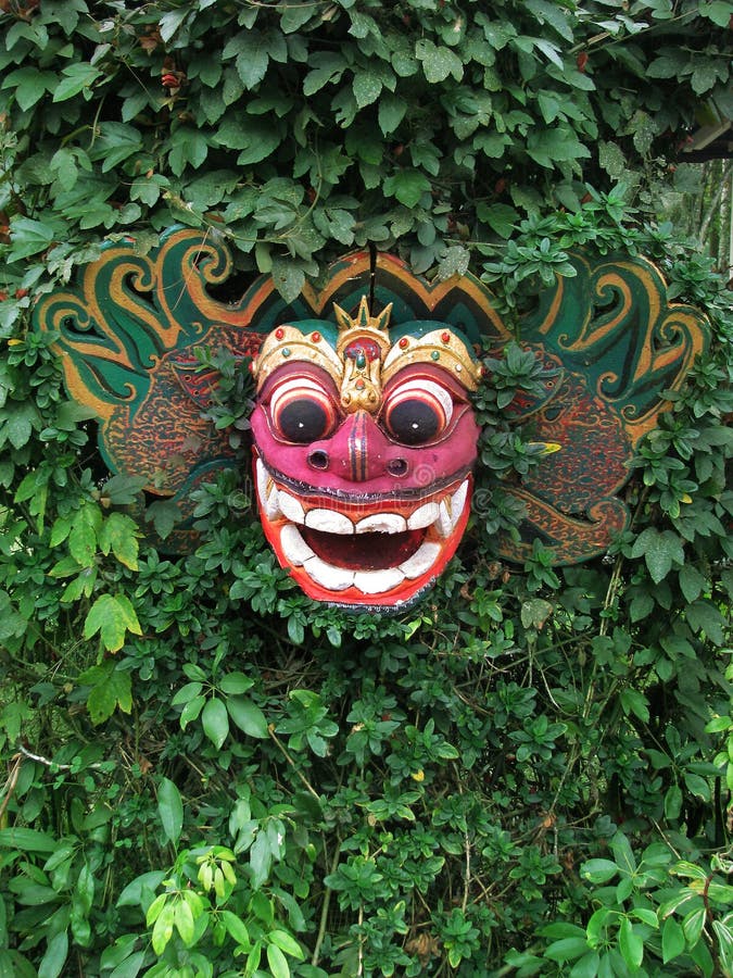 Bali: traditionelle Barong hölzerne Schablone lizenzfreies stockfoto Bali: traditionelle Barong hölzerne Schablone lizenzfreies stockfoto