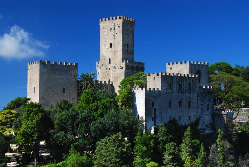 Balio castle in Erice royalty free stock image