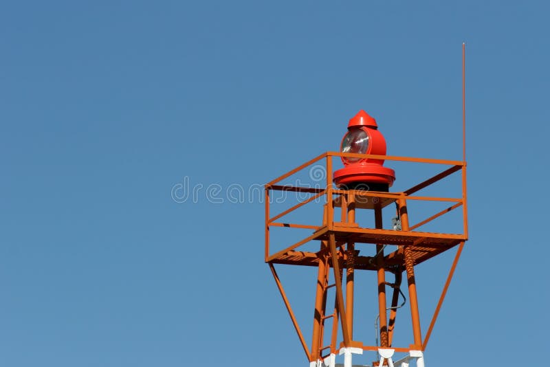 Baliza leve do aeroporto imagem de stock Baliza leve do aeroporto imagem de stock