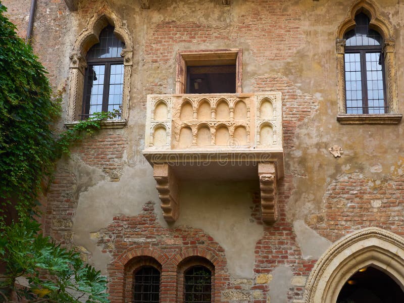 Balkong för Juliet ` s, Verona, Italien arkivbilder Balkong för Juliet ` s, Verona, Italien arkivbilder