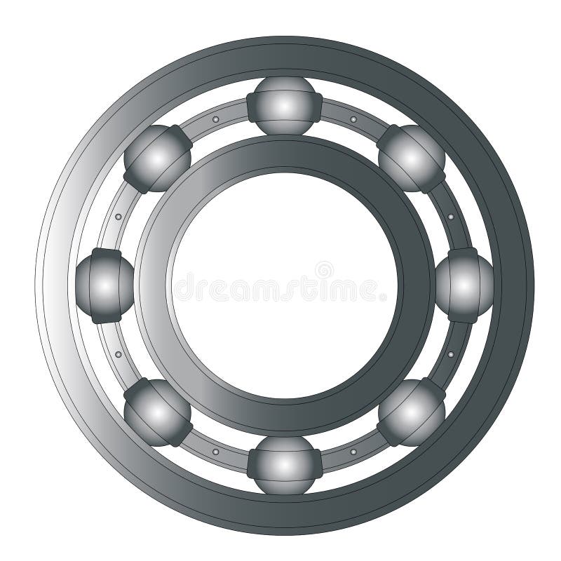 Ball Bearings On Technical Drawing Stock Illustration Illustration of