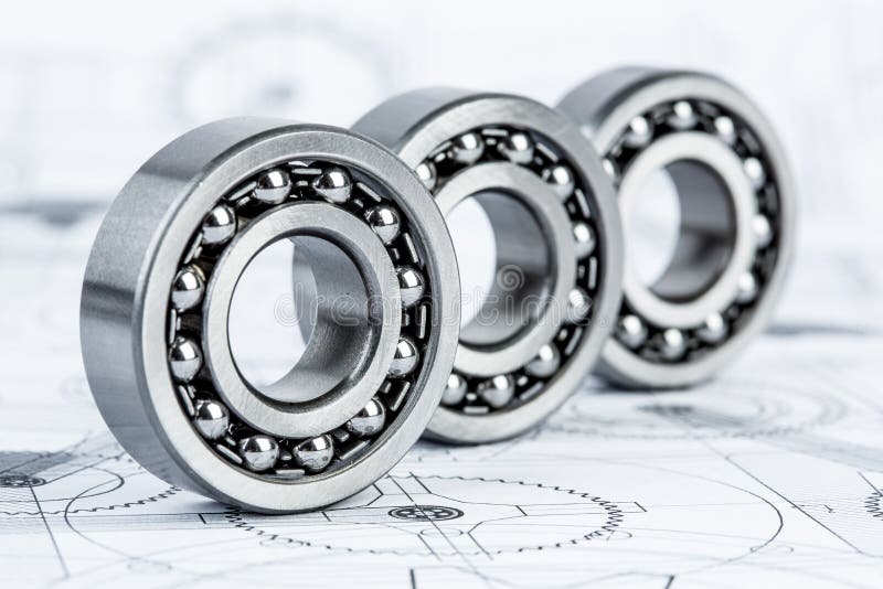 Ball Bearings on Technical Drawing Stock Photo Image of ideas
