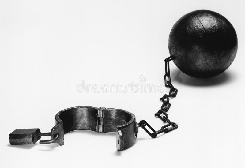 Prison Dungeon Ball and Chain Leg Shackles - ED2613 - Medieval Collectibles