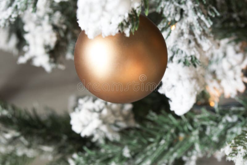 Ball on christmas tree stock photo. Image of closeup 210661574