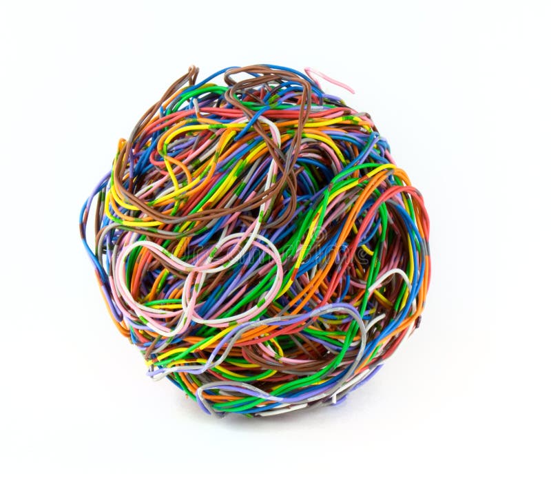 Ball of colored wire