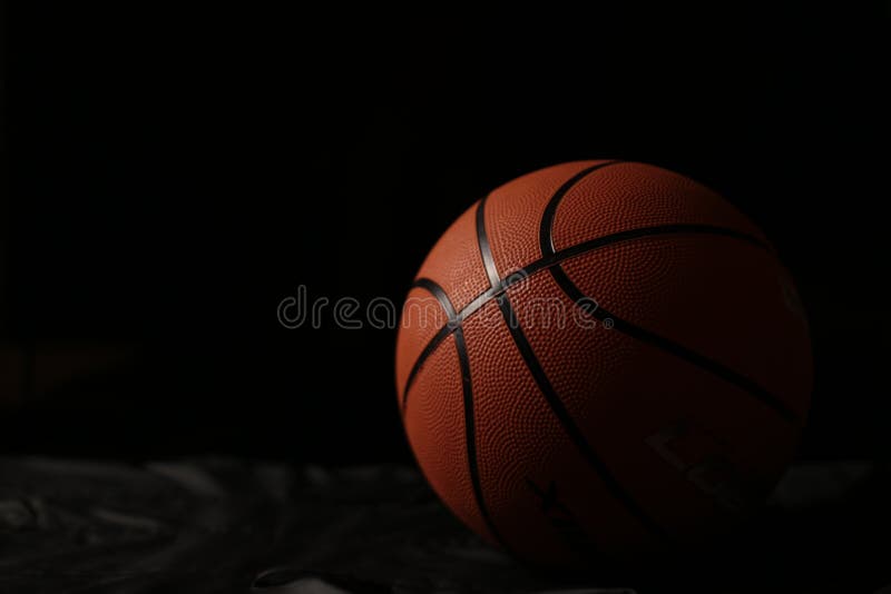 Basketball all in darkness for play. Basketball all in darkness for play
