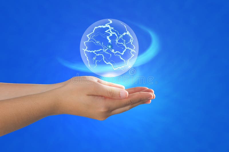 Renewable energy stock photo. Image of hold, concept 15896180