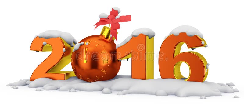 Ball and figures 2016 stock illustration. Illustration of xmas 60155982