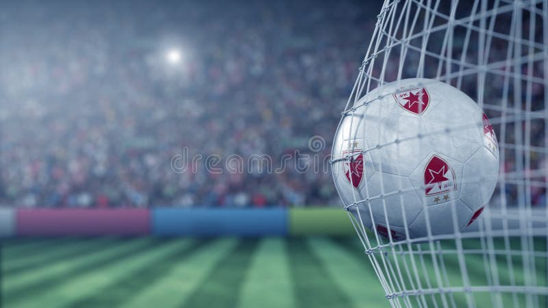Close-up of Waving Flag with Crvena Zvezda Football Club Logo, 3D Rendering  Editorial Image - Illustration of soccer, official: 85559140