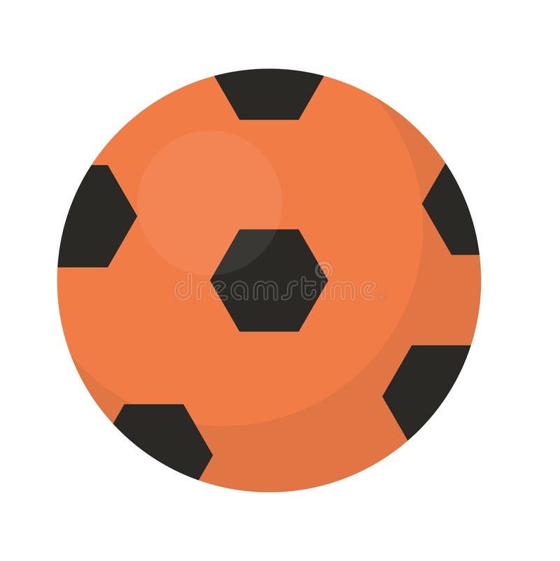 Ball football icon, flat, cartoon style. Isolated on white background. Vector illustration, clip-art. vector illustration