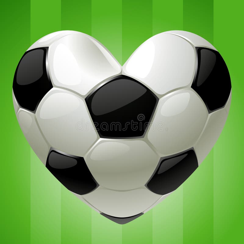 Ball for football in the shape of heart royalty free illustration Ball for football in the shape of heart royalty free illustration