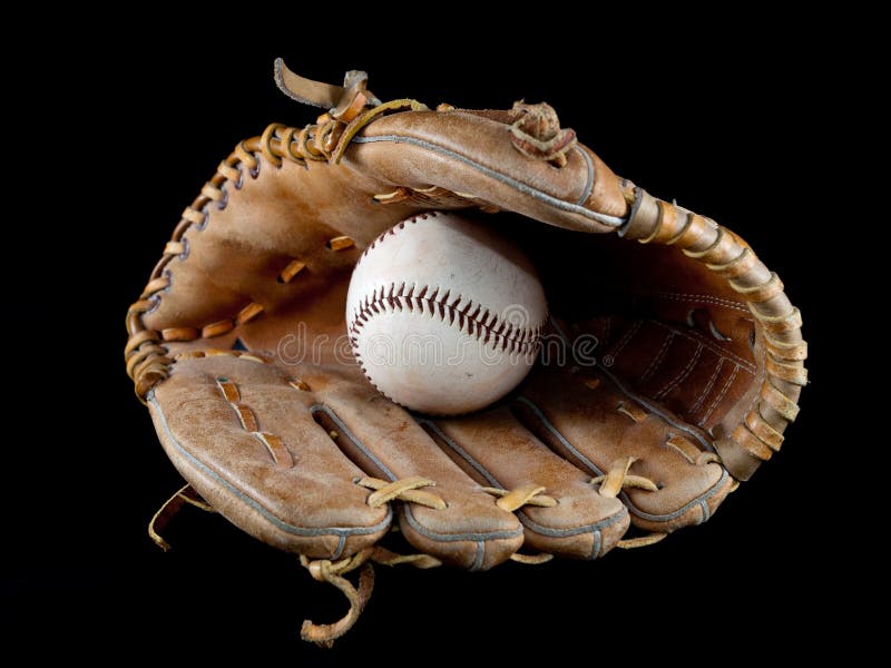 Ball and glove royalty free stock photography