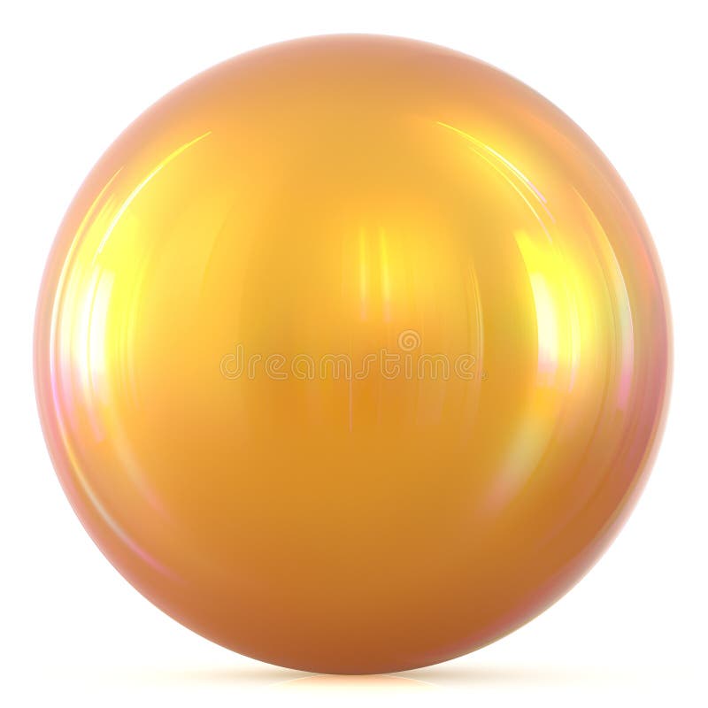 Ball golden sunny yellow sphere round button basic circle figure royalty free illustration Ball golden sunny yellow sphere round button basic circle figure royalty free illustration