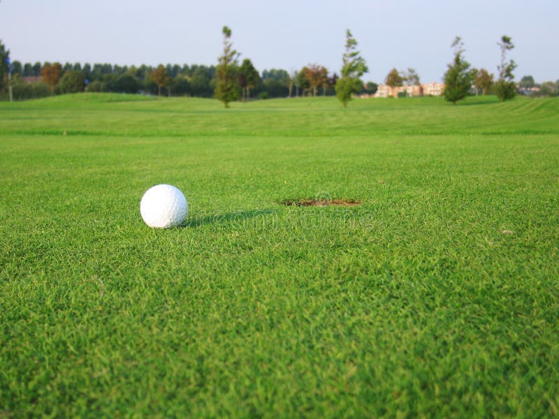 Ball on green stock photo
