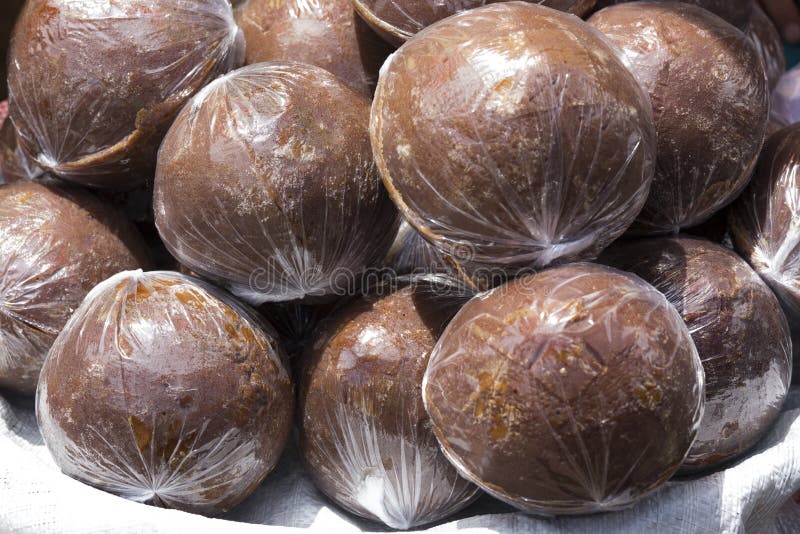A ball of palm sugar stock image. Image of ingredient 177833775
