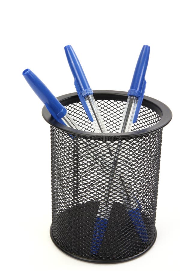 Ball point pens in a cup holder