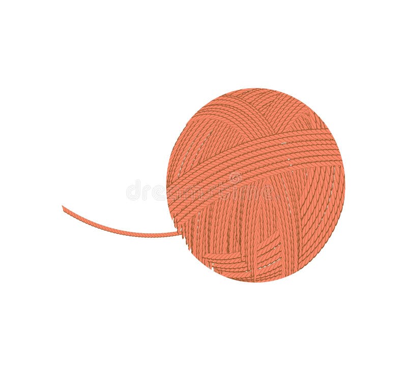 Ball of String on White Background Stock Vector - Illustration of texture,  craft: 171253704